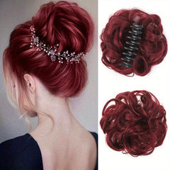 Messy Curly Hair Bun Extensions Elastic Hair Scrunchies