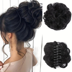 Messy Curly Hair Bun Extensions Elastic Hair Scrunchies