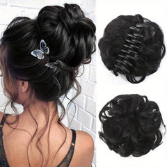 Messy Curly Hair Bun Extensions Elastic Hair Scrunchies