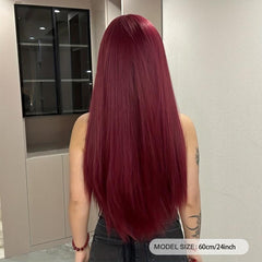 Long Straight Hair Pieces Synthetic Fishing Line Hair Extensions Natural Look