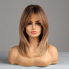 Blonde Ombre Short Layered Wig Heat Resistant