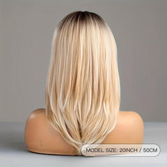Blonde Ombre Short Layered Wig Heat Resistant