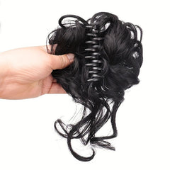 Short Curly Synthetic Hair Updo Clip Claw Messy Wavy Hairpiece for Women Girls