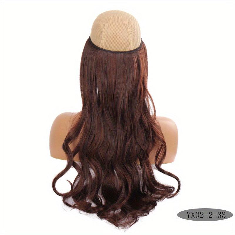 Long Curly Hair Closure High Temp Fiber Fishline Hair Piece