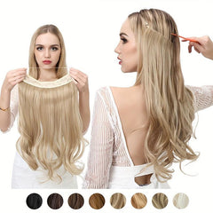 Long Curly Hair Closure High Temp Fiber Fishline Hair Piece