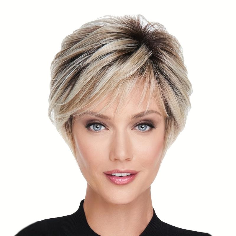 Short Layered Wig With Volume & Textured Layers Tonal Short Wig