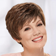 Short Layered Wig With Volume & Textured Layers Tonal Short Wig