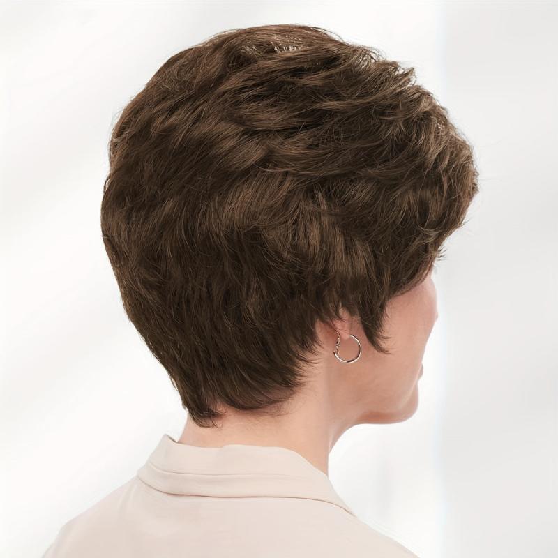 Short Layered Wig With Volume & Textured Layers Tonal Short Wig