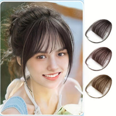 Summer Bangs Wig Light Natural Hair Forehead Trimming Rehaired Bangs Wig