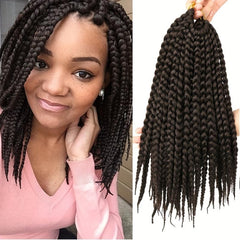 35 56 Cm Short Box Braids Crochet Hair Extensions Synthetic Bob Braids