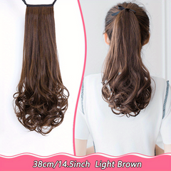 35 56 Cm Curly Wavy Ponytail Extensions Synthetic Hair Wrap Around Hair