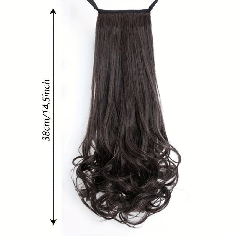 35 56 Cm Curly Wavy Ponytail Extensions Synthetic Hair Wrap Around Hair