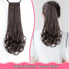 35 56 Cm Curly Wavy Ponytail Extensions Synthetic Hair Wrap Around Hair