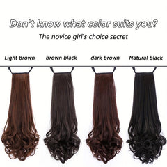 35 56 Cm Curly Wavy Ponytail Extensions Synthetic Hair Wrap Around Hair