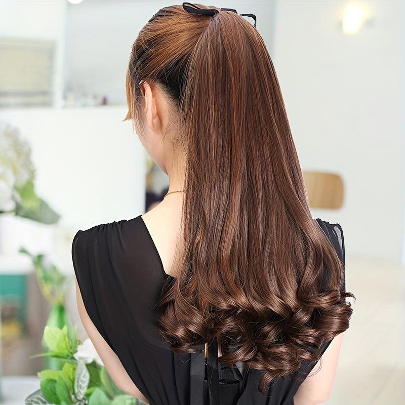 35 56 Cm Curly Wavy Ponytail Extensions Synthetic Hair Wrap Around Hair