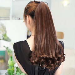 35 56 Cm Curly Wavy Ponytail Extensions Synthetic Hair Wrap Around Hair