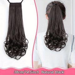 35 56 Cm Curly Wavy Ponytail Extensions Synthetic Hair Wrap Around Hair