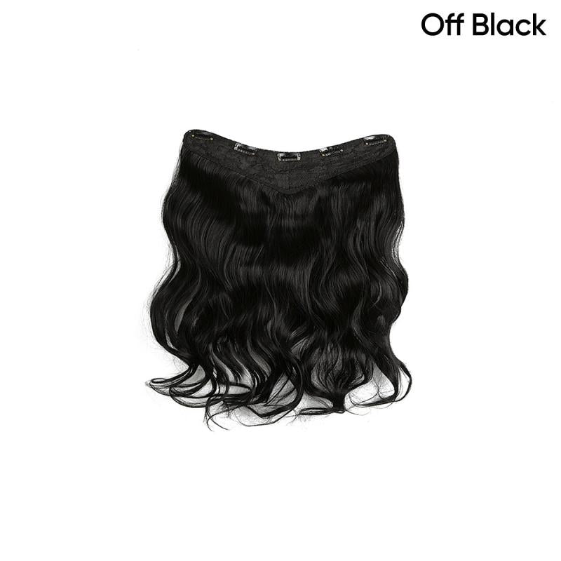 72cm Long Curly Hair V-shaped Clip-In Extensions Fluffy Natural Half Head Cover