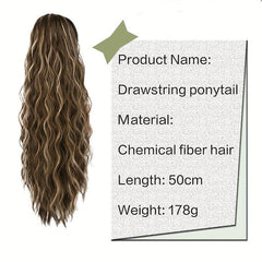20in Water Wave Synthetic Ponytail Extension