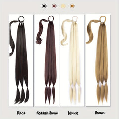 Long Braided Ponytail Extensions DIY Y2K Synthetic Hairpiece For Women