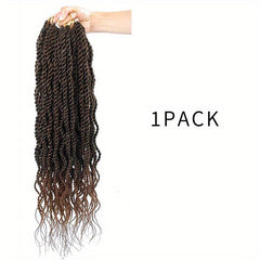 45 72 Cm Wavy Twisted Crochet Hair Extensions For Women