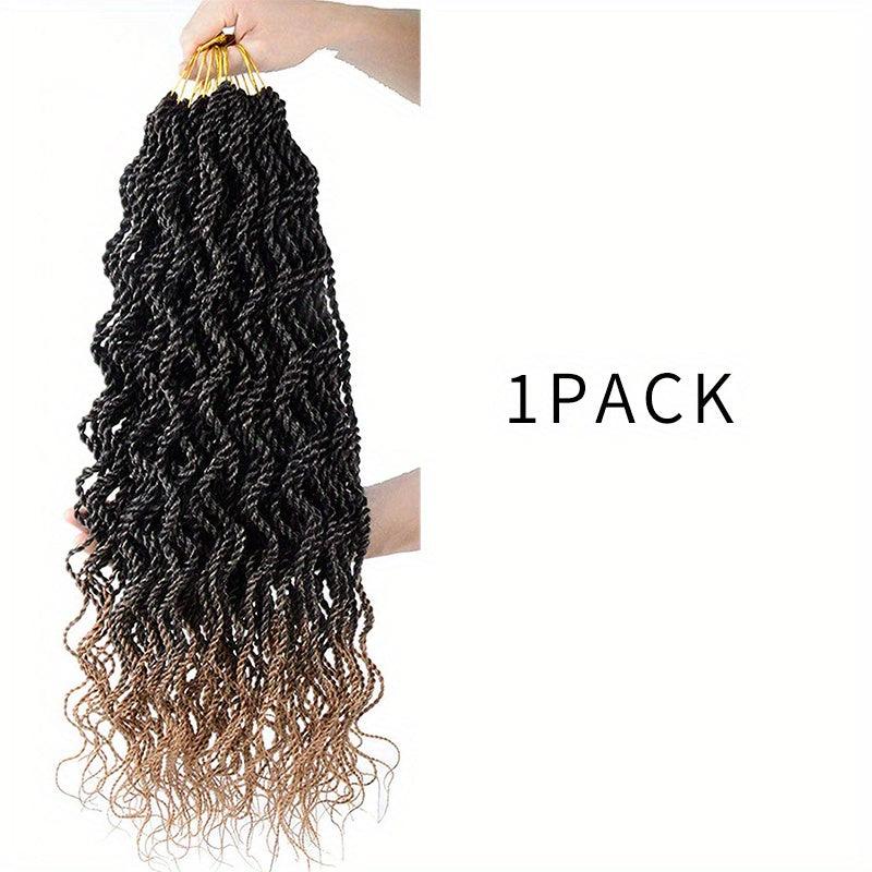 45 72 Cm Wavy Twisted Crochet Hair Extensions For Women