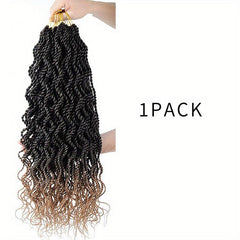 45 72 Cm Wavy Twisted Crochet Hair Extensions For Women