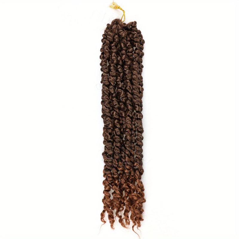 Passion Twist Hair Extensions Ombre Fluffy Pre Looped Crochet Braids 45-72 cm