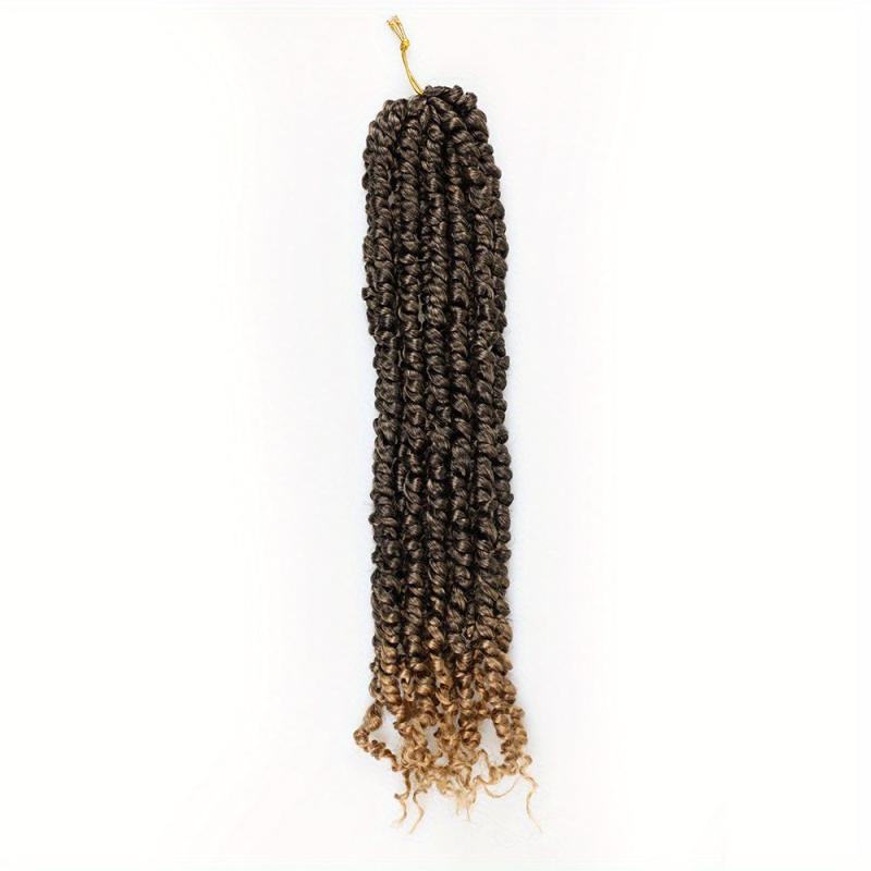Passion Twist Hair Extensions Ombre Fluffy Pre Looped Crochet Braids 45-72 cm