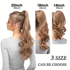 Curly Wavy Ponytail Extension Wrap Around Clip In Hair Extensions