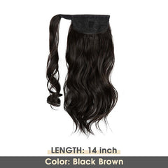 Curly Wavy Ponytail Extension Wrap Around Clip In Hair Extensions