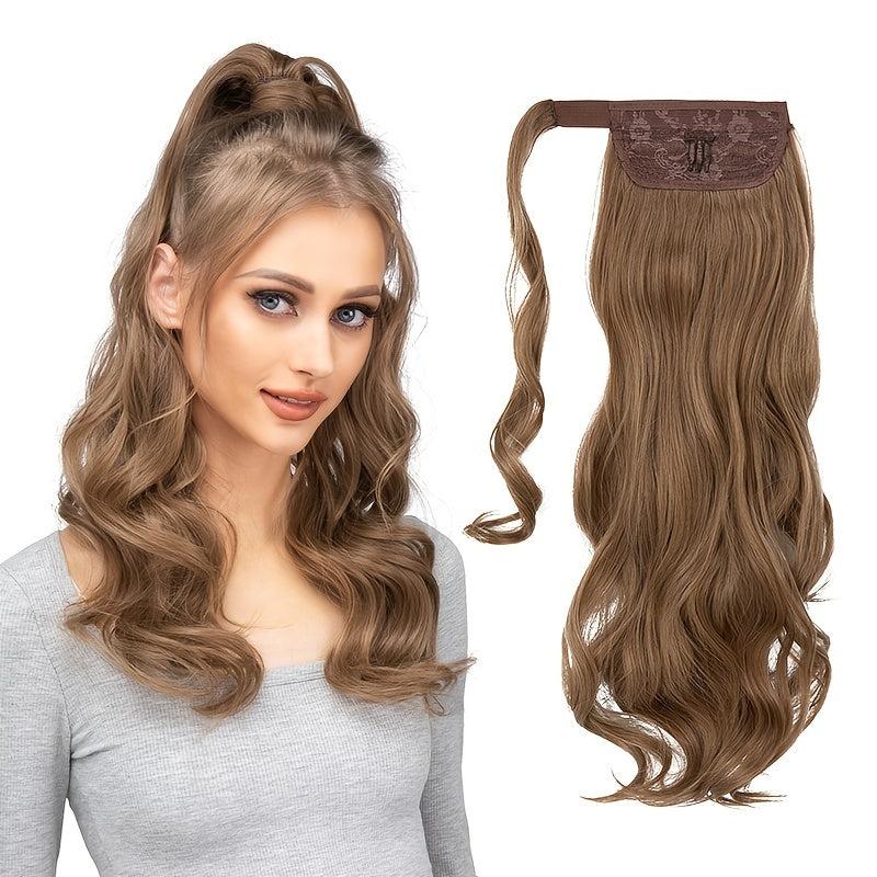 Curly Wavy Ponytail Extension Wrap Around Clip In Hair Extensions