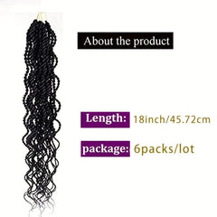 6packs 45 Wavy Senegalese Twisted Crochet Hair 18inch