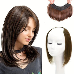 Brown Seamless U Shape Hair Extensions Hair Pads Women's Synthetic Hair