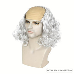 Old Man Costume Wig Balding Cap Wigs Bald Cosplay Halloween Party Wig