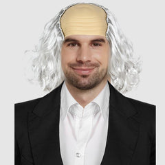 Old Man Costume Wig Balding Cap Wigs Bald Cosplay Halloween Party Wig
