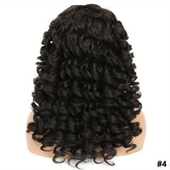 Fluffy Afro Curly Wig with Bangs Soft Synthetic Hair Replacement