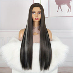 12 Cm Long Straight Hair Wigs For Women Fiber Synthetic Rose Net Hair Wigs