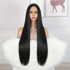 12 Cm Long Straight Hair Wigs For Women Fiber Synthetic Rose Net Hair Wigs