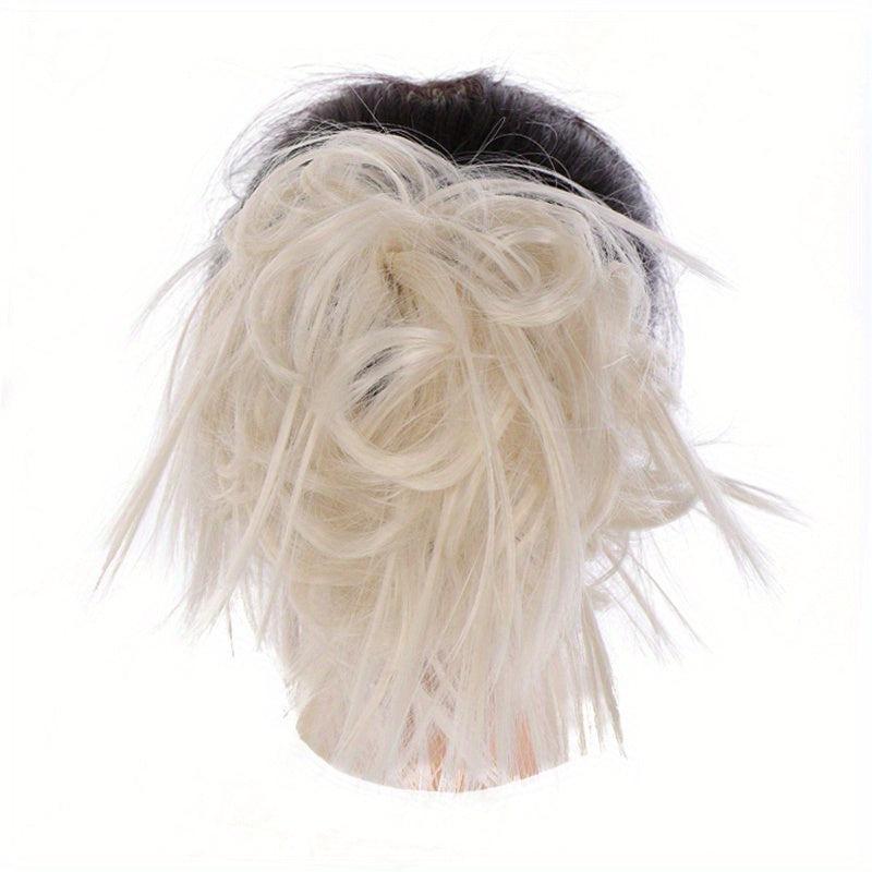 25cm Messy Hair Bun Extension Ponytail with Elastic Band