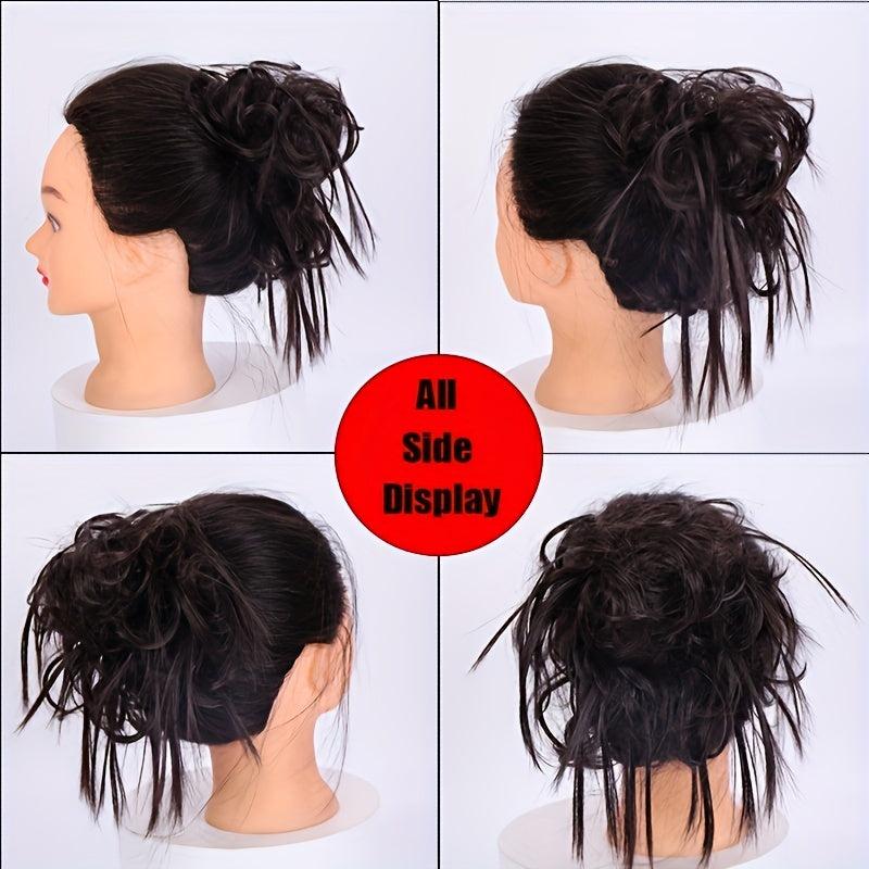 25cm Messy Hair Bun Extension Ponytail with Elastic Band