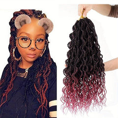 Wavy Senegalese Twisted Crochet Woven Hair Extensions 45-72 cm for Women