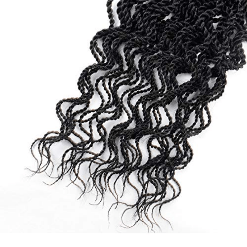 Wavy Senegalese Twisted Crochet Woven Hair Extensions 45-72 cm for Women