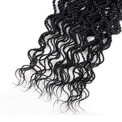 Wavy Senegalese Twisted Crochet Woven Hair Extensions 45-72 cm for Women