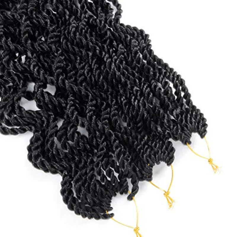 Wavy Senegalese Twisted Crochet Woven Hair Extensions 45-72 cm for Women