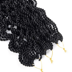 Wavy Senegalese Twisted Crochet Woven Hair Extensions 45-72 cm for Women