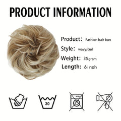 Curly Wavy Hair Scrunchies for Women Messy Bun Hairpiece