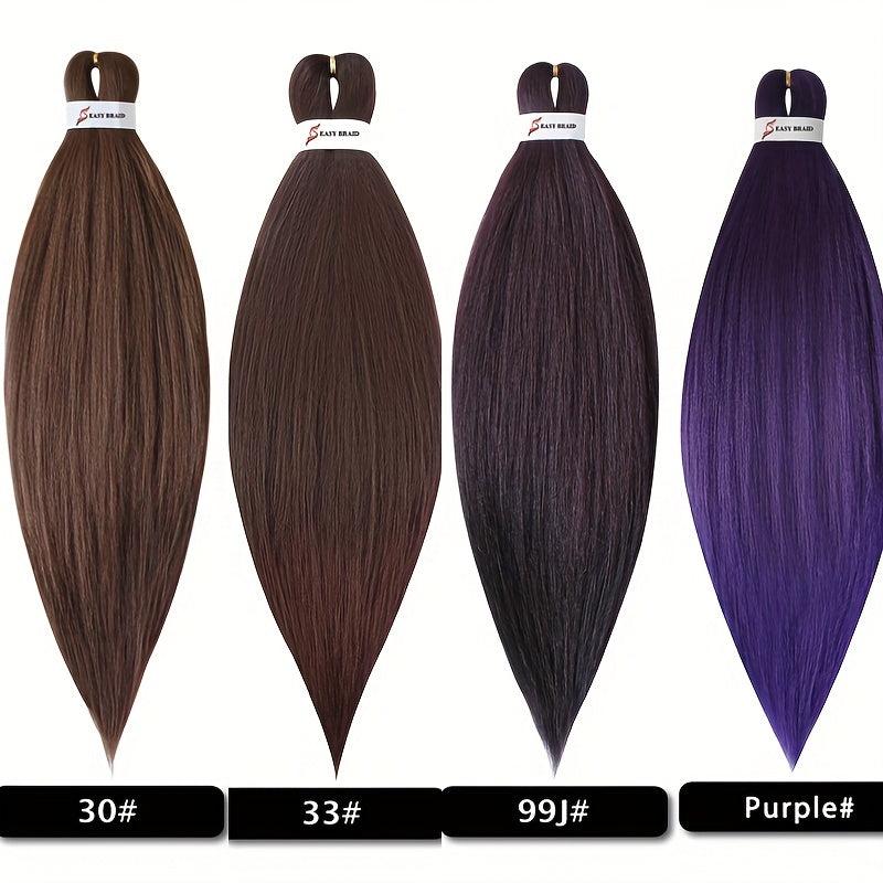 Pre Stretched Braiding Hair Synthetic Crochet Extensions 66cm