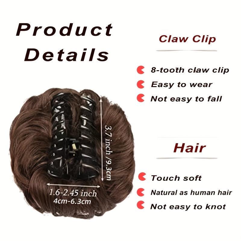 Messy Donut Hair Buns Updo Chignon Synthetic Clip In Hair Extensions