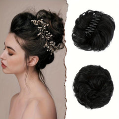 Messy Donut Hair Buns Updo Chignon Synthetic Clip In Hair Extensions